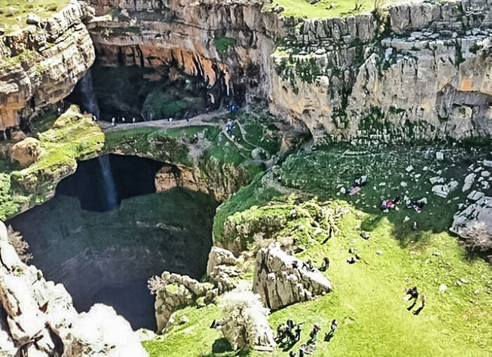 تصاویر آبشاری شگفت‌انگیز در لبنان