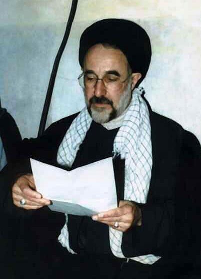 سیدمحمد خاتمی با چفیه/ عکس