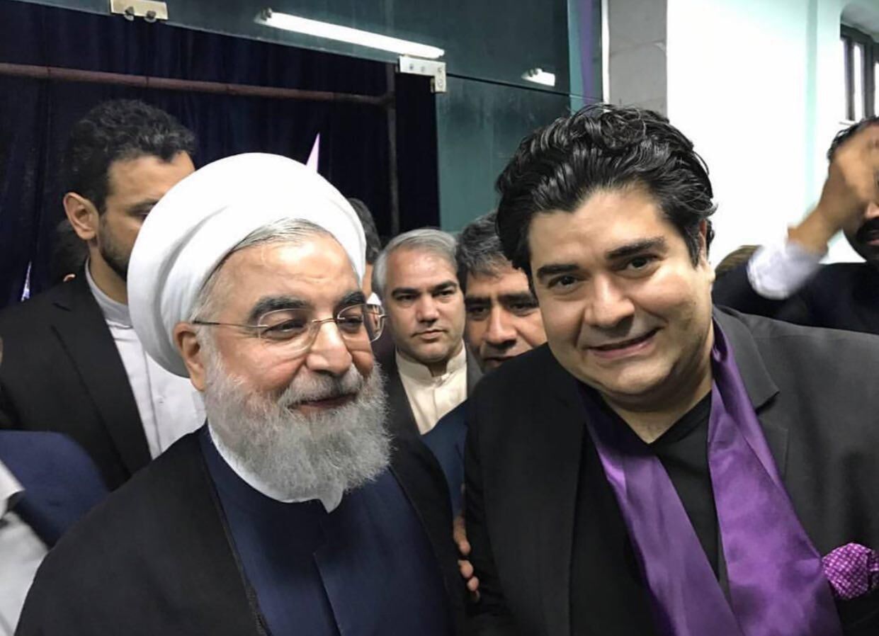 سالار عقیلی در کنار روحانی/عکس