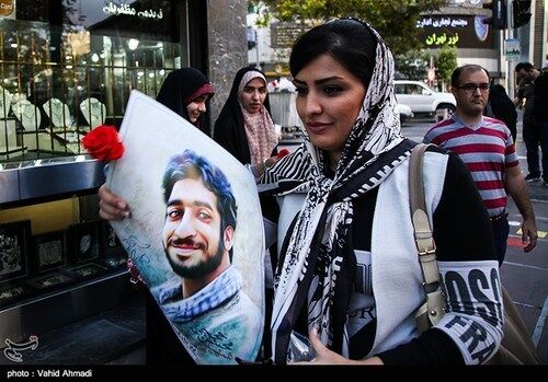 مراسم استقبال از شهید حججی در تهران/عکس