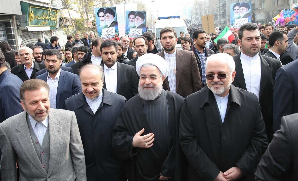 حضور هیات دولت در راهپیمایی/تصاویر