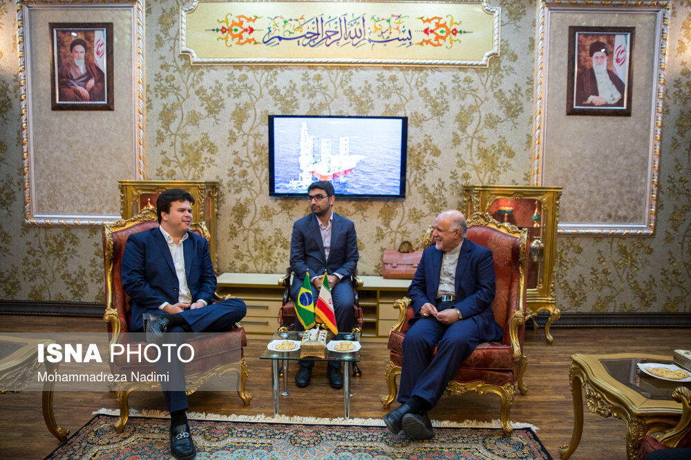 دیدار وزای نفت ایران و برزیل/ تصاویر