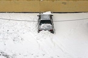 بارش برف شدید در اراک/ تصاویر