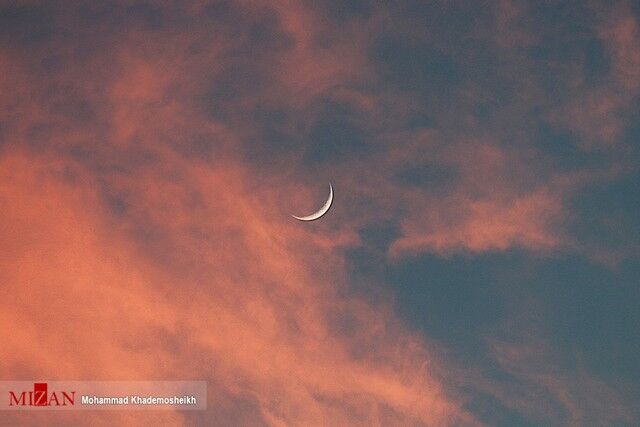 تصویری دیدنی از هلال ماه رمضان