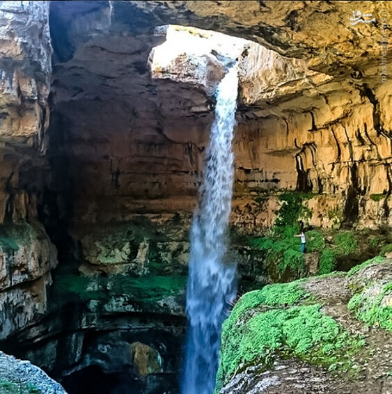 تصاویر آبشاری شگفت‌انگیز در لبنان