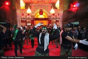 غروب و شب اربعین حسینی در کربلا