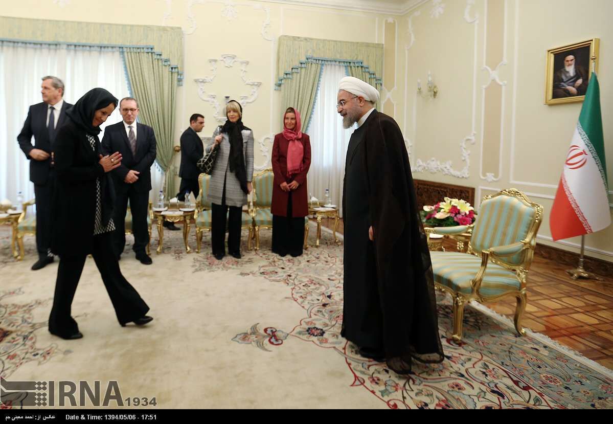 موگرینی و روحانی در قاب تصاویر