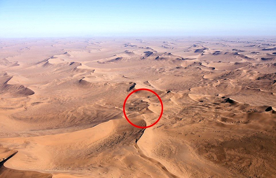 چهره یک مرد روی شن‌های صحرایی در آفریقا