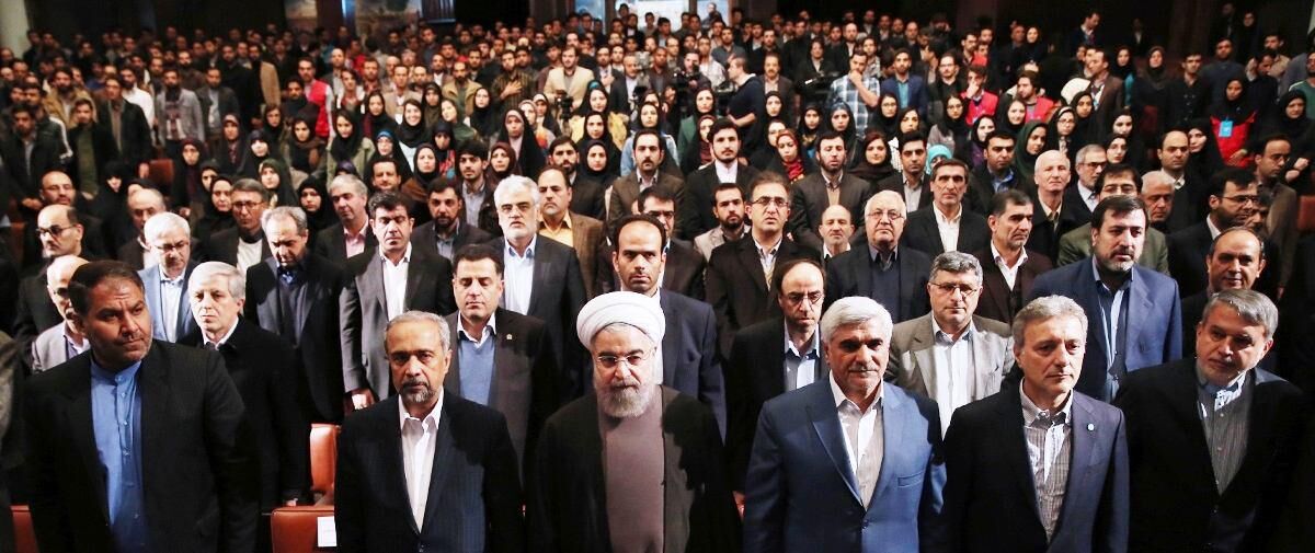 روحانی در دانشگاه تهران/عکس