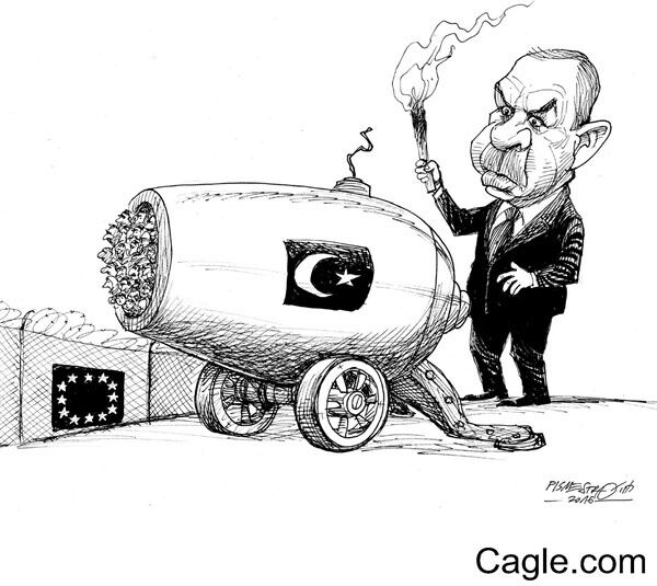 اردوغان آتش می‌ کند! /کاریکاتور