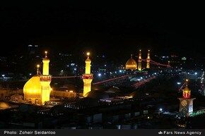 غروب و شب اربعین حسینی در کربلا