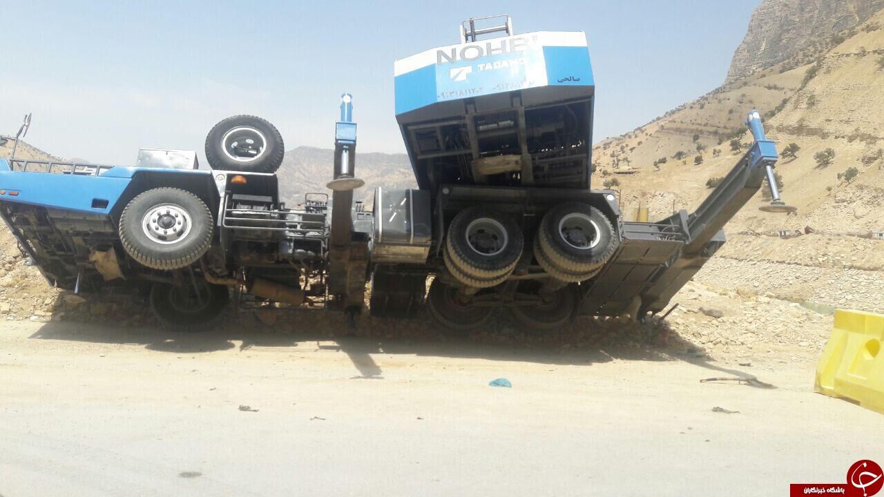 واژگونی‎ عجیب جرثقیل!+تصاویر