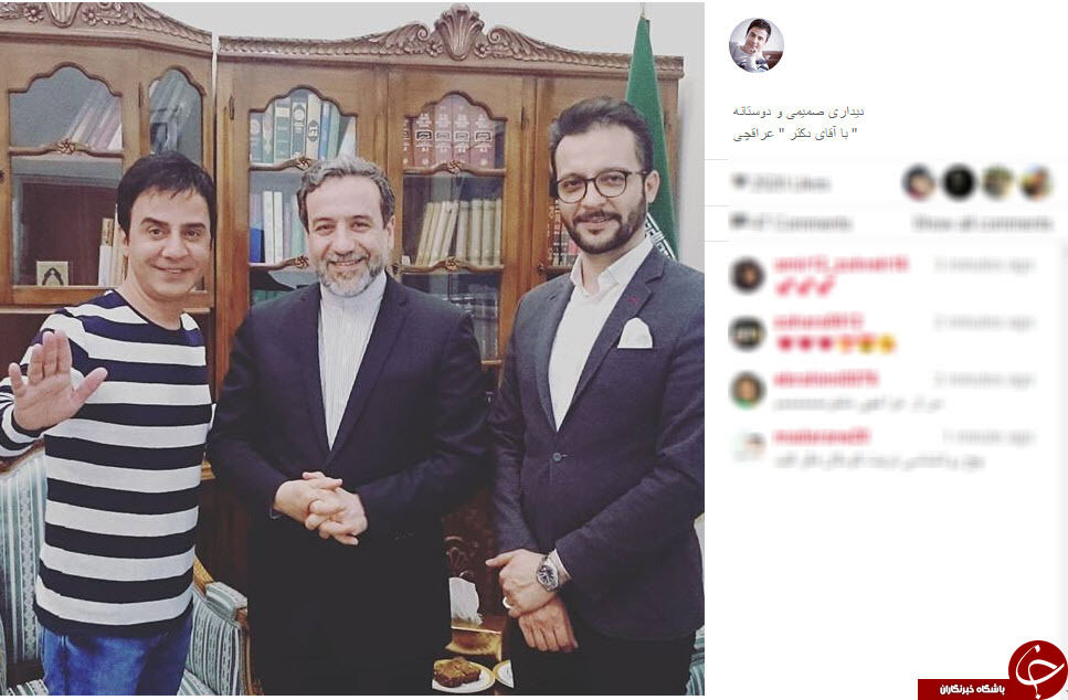 ‫عراقچی و عموپورنگ درقاب تصویر‬‎