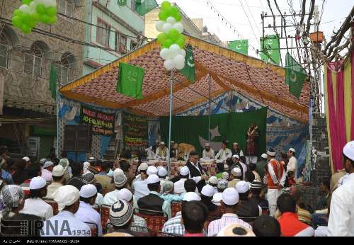 جشن میلاد پیامبر در هندوستان/تصاوویر