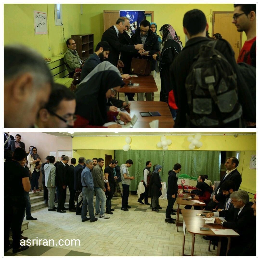 صف رای ایرانی‌ها در مسکو/عکس