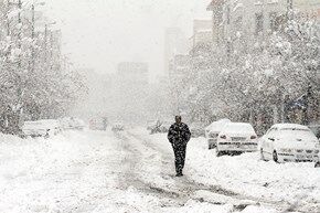 بارش برف شدید در اراک/ تصاویر