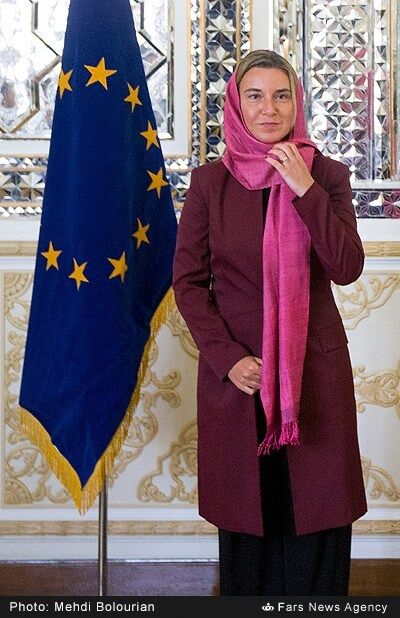 ظریف به پیشواز موگرینی رفت/تصاویر