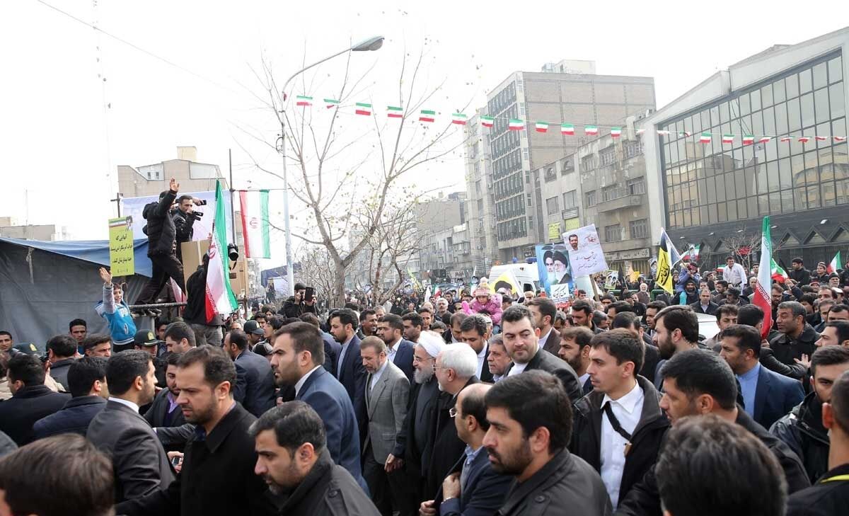 حضور هیات دولت در راهپیمایی/تصاویر