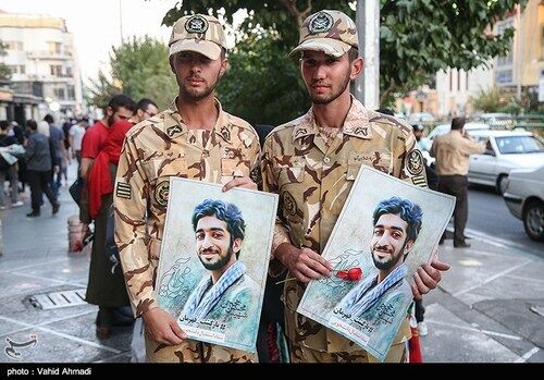 مراسم استقبال از شهید حججی در تهران/عکس